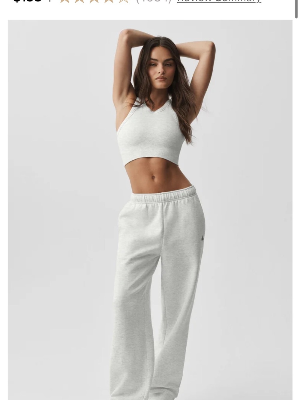 ALO Yoga Straight Leg Accolade Sweatpants M NWT White Heather
